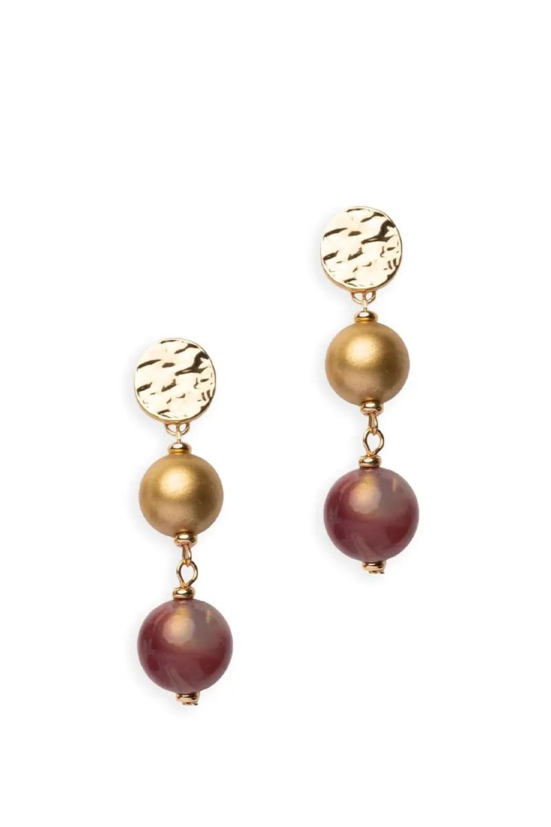 MYA ACCESSORIES | Orecchini pendenti con sfere in acrilico - 2