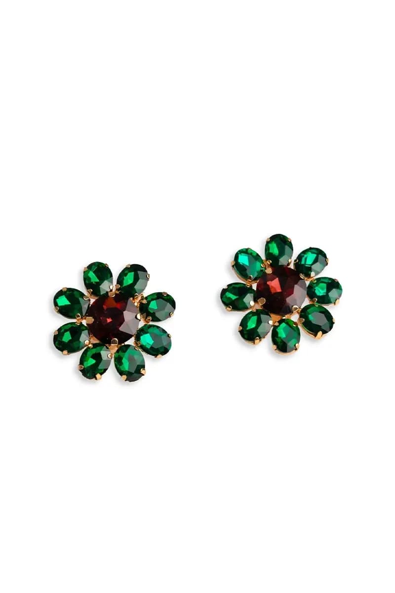 MYA ACCESSORIES | Orecchini a clip a forma di fiore in vetro - 2