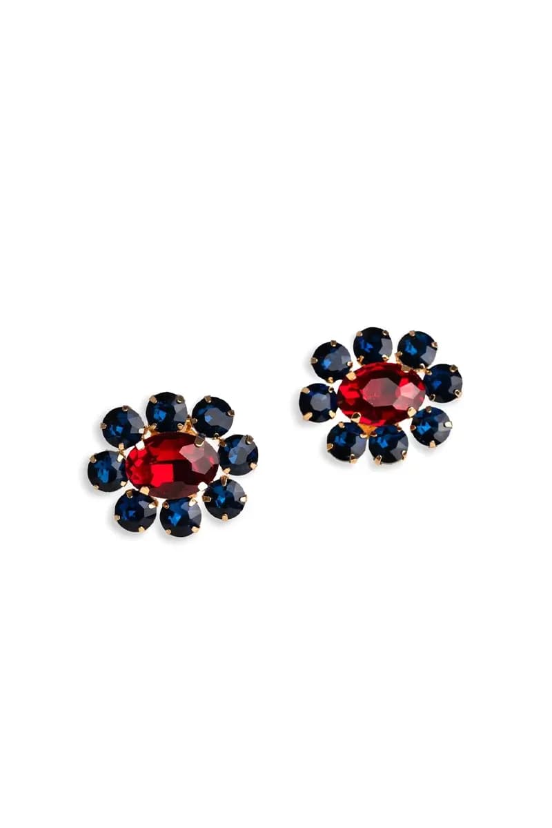 MYA ACCESSORIES | Orecchini a clip a forma di fiore in vetro - 2