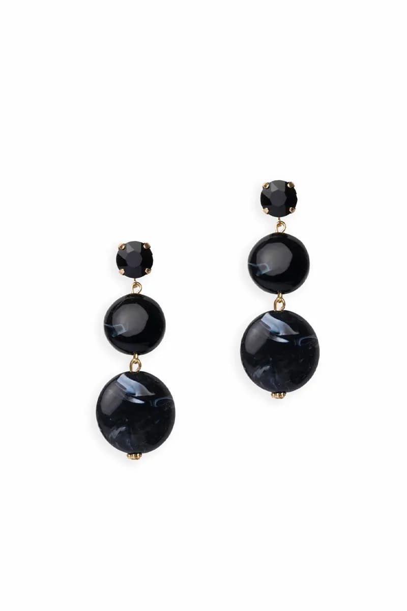 MYA ACCESSORIES | Orecchini pendenti con pietre in acrilico schiacciate - 2