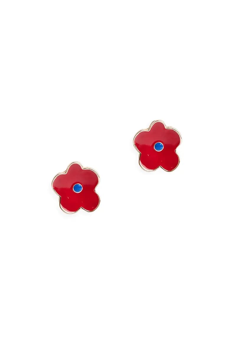 MYA ACCESSORIES | Orecchini in metallo con fiore smaltato - 2
