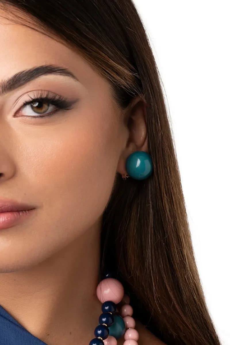 MYA ACCESSORIES | Orecchini a clip con sfera in acrilico - 3