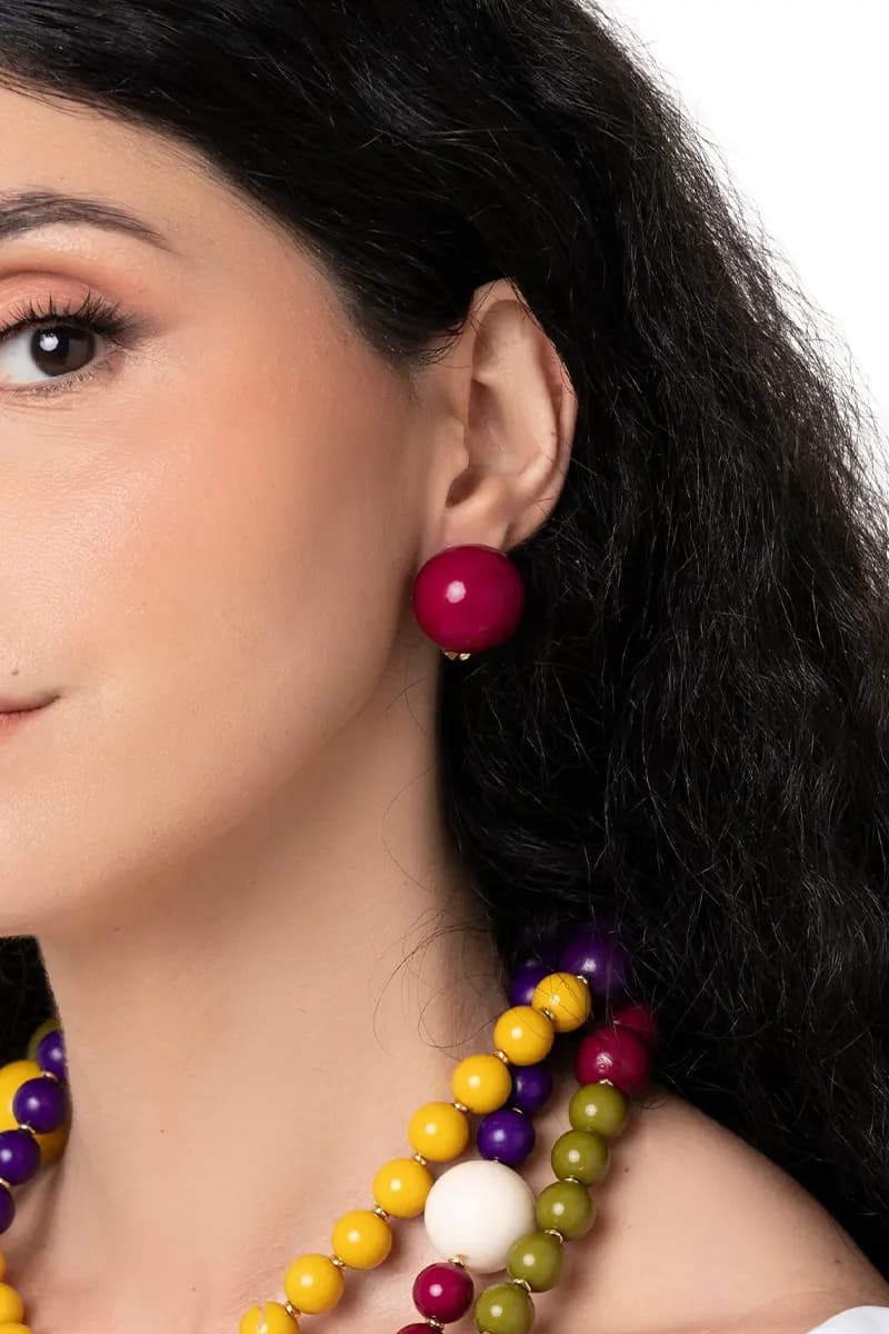 MYA ACCESSORIES | Orecchini a clip con sfera in acrilico - 3