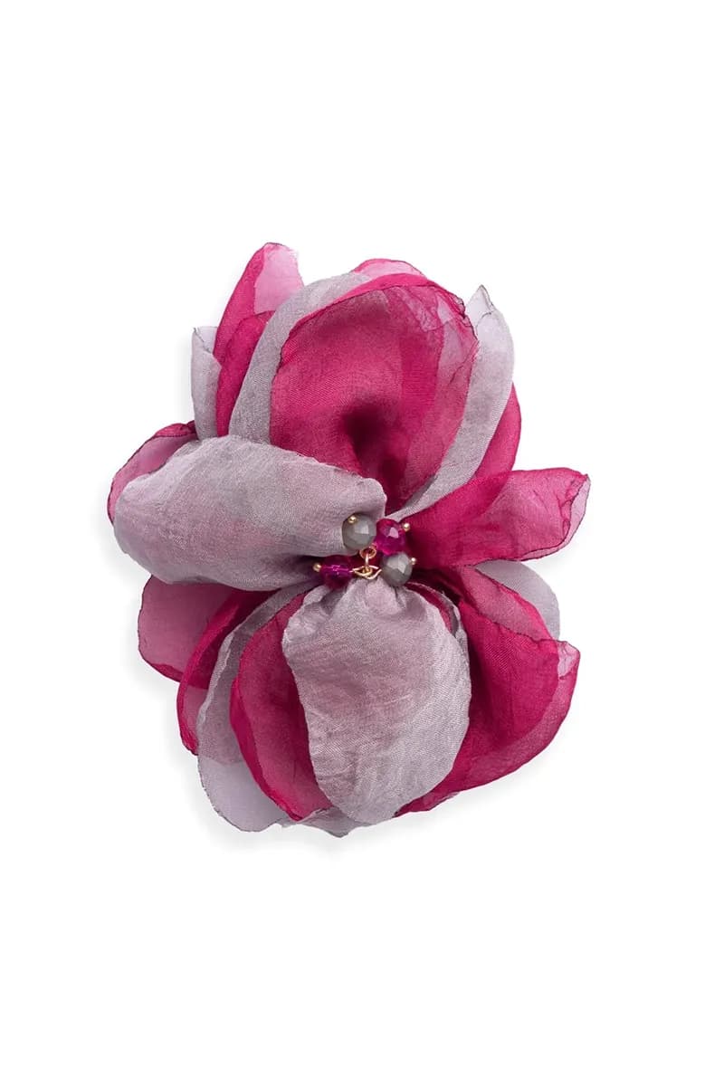 MYA ACCESSORIES | Spilla a forma di fiore in tessuto - 2