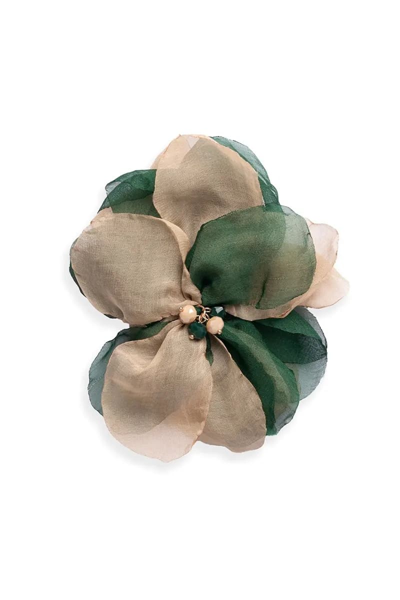 MYA ACCESSORIES | Spilla a forma di fiore in tessuto - 2