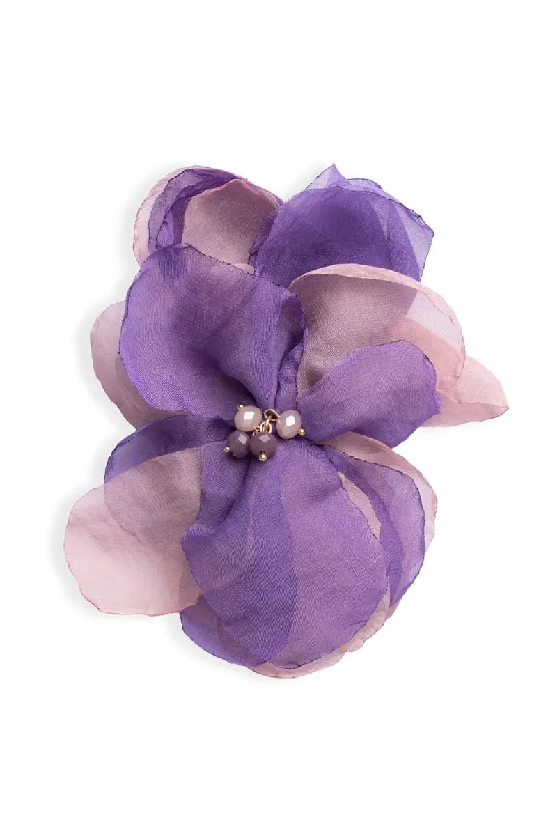 MYA ACCESSORIES | Spilla a forma di fiore in tessuto - 2