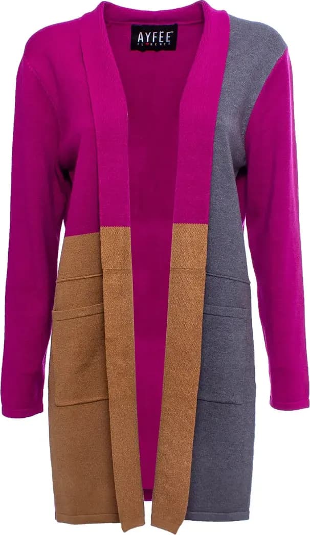 AYFEE | Cardigan jacquard blocking color - 1