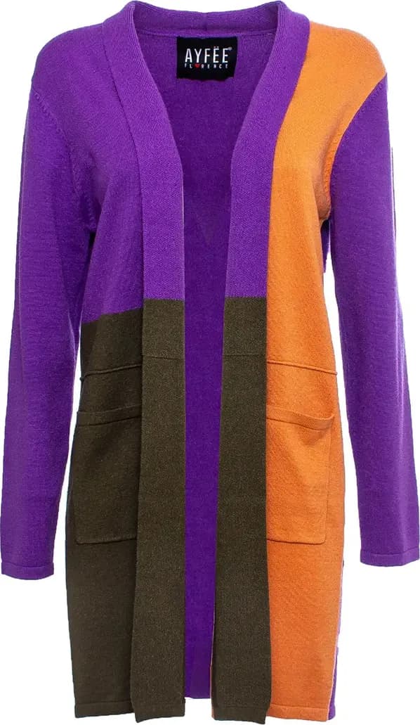 AYFEE | Cardigan jacquard blocking color - 2
