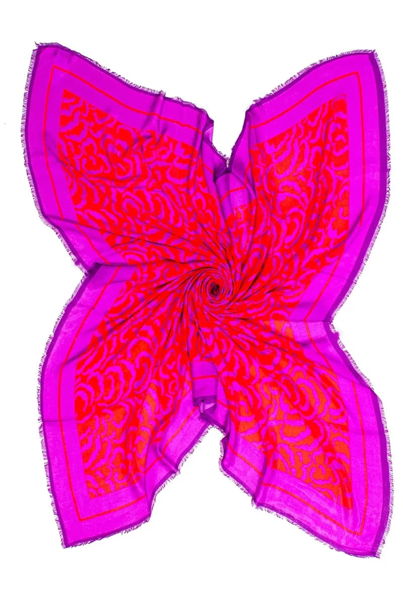 AYFEE | Sciarpa stampa digitale abstract flower - 6