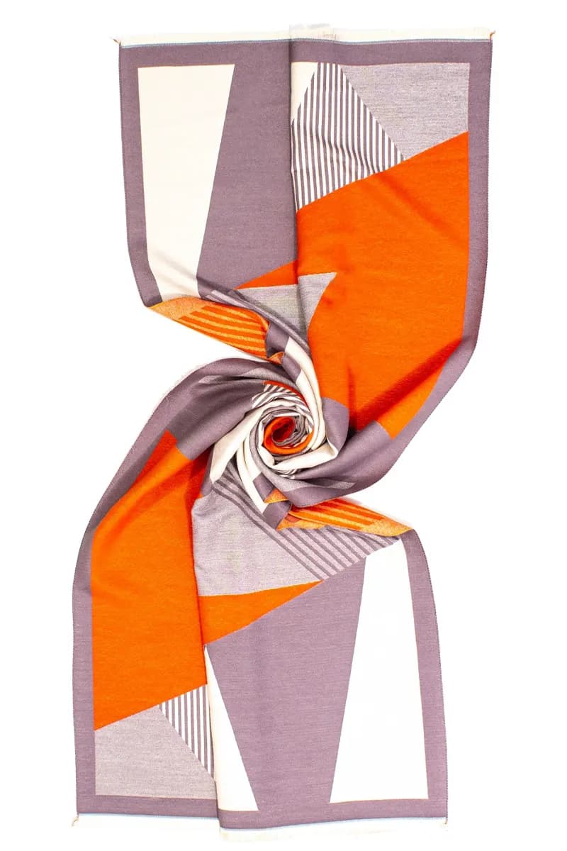 AYFEE | Sciarpa jaquard big geometric design - 5