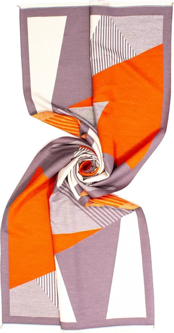 AYFEE | Sciarpa jaquard big geometric design - 3