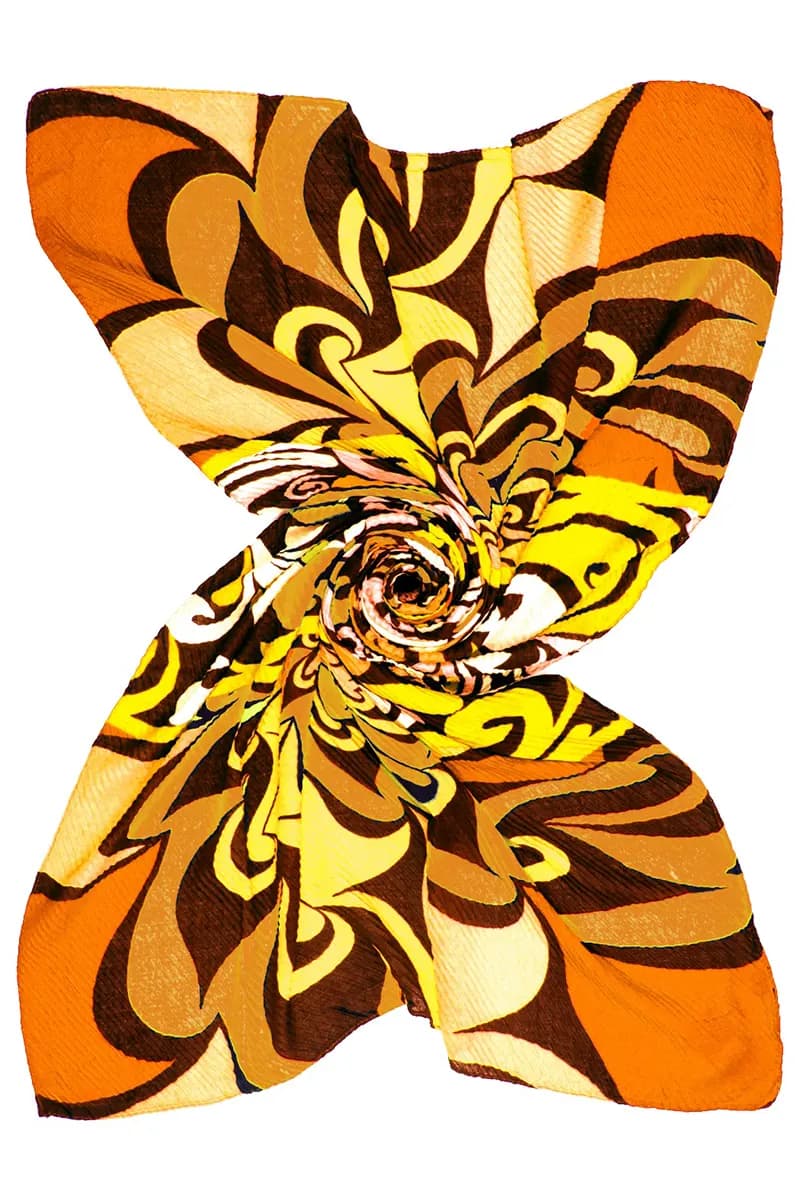 AYFEE | Sciarpa plisse stampa baroque - 6