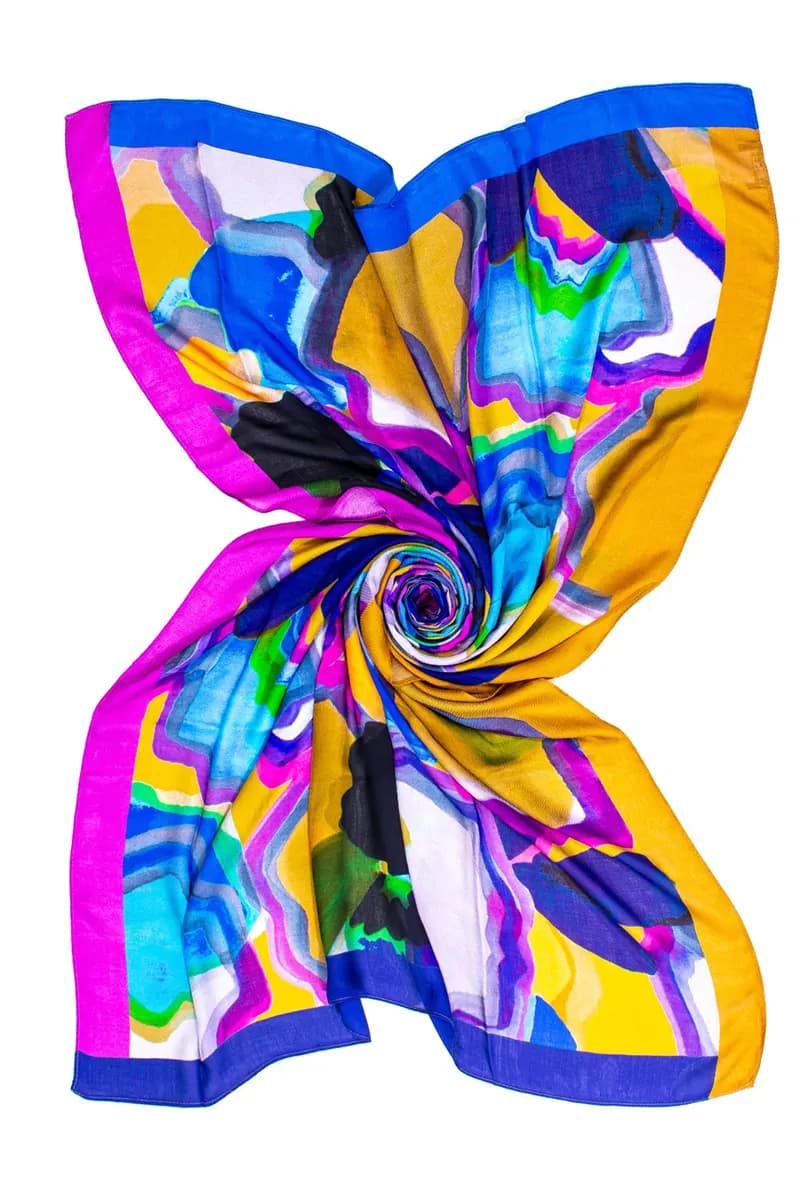 AYFEE | Sciarpa stampa digitale painting flower - 6