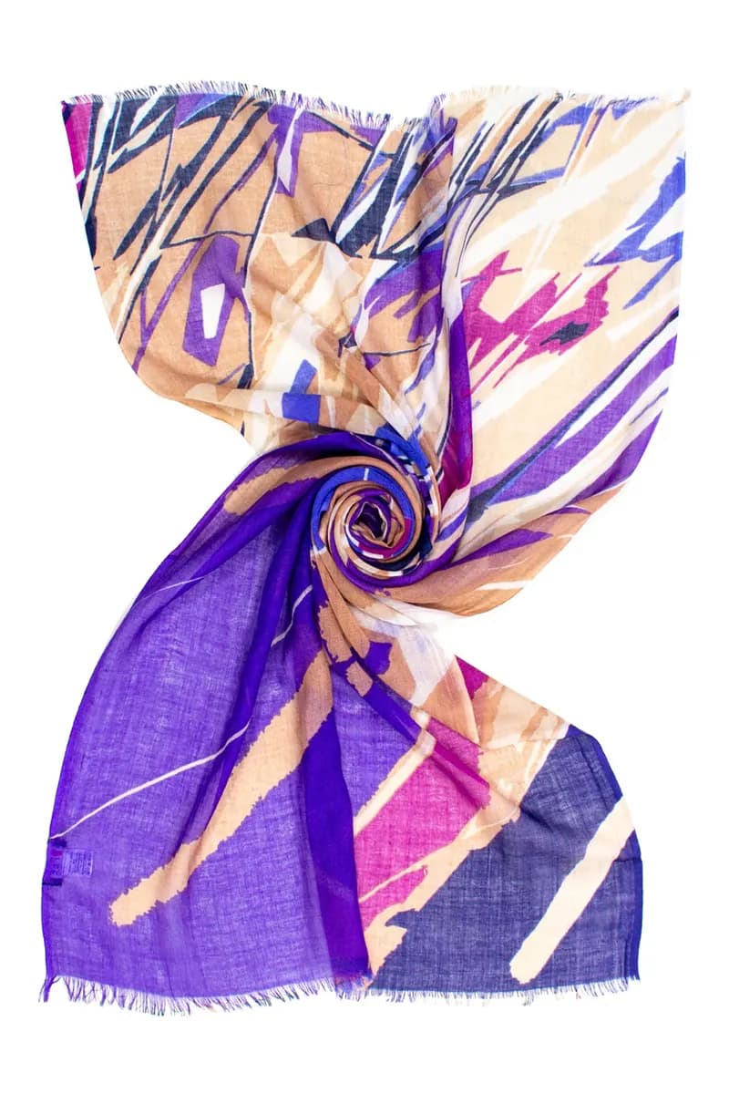 AYFEE | Sciarpa stampa abstract - 6