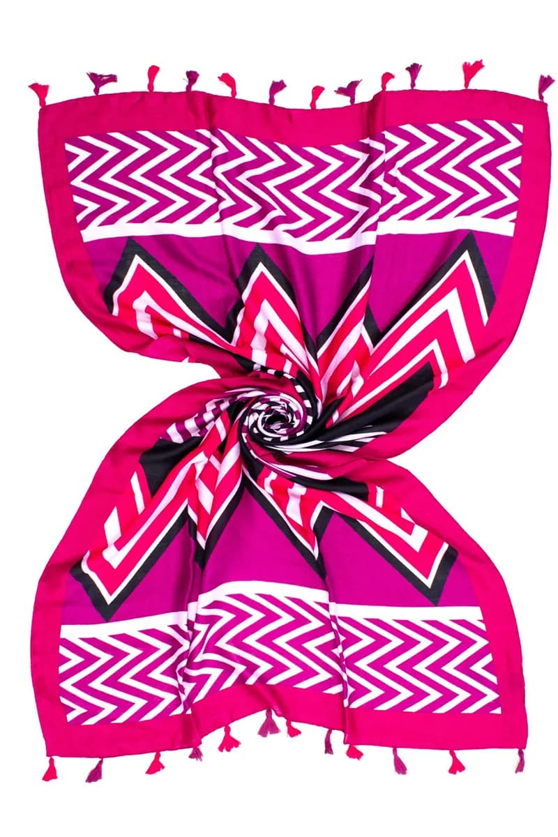 AYFEE | Sciarpa stampa zig zag - 6