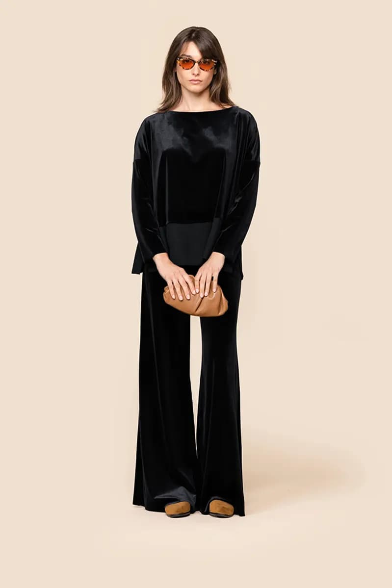 CHIARA B. | Blusa Fresia effetto velluto - 1