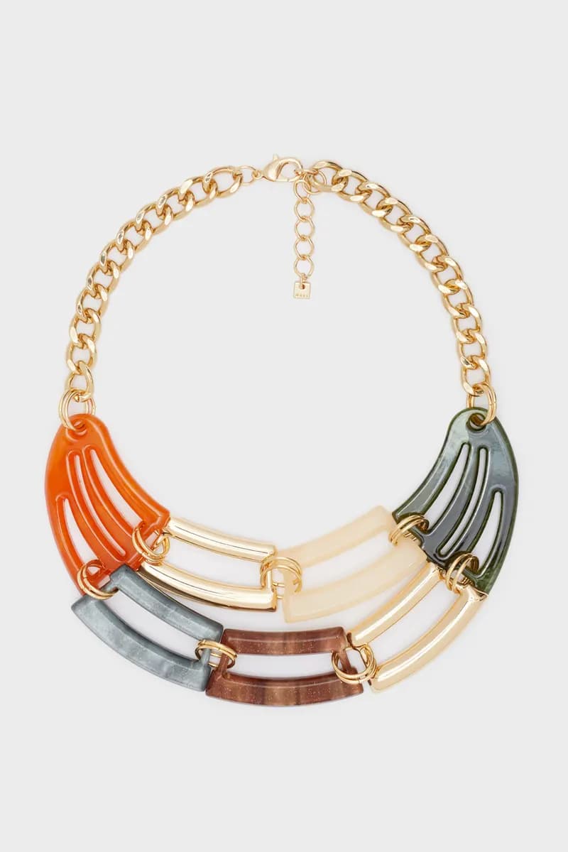 NALÌ | Girocollo Ely in resina arancio mix - 2