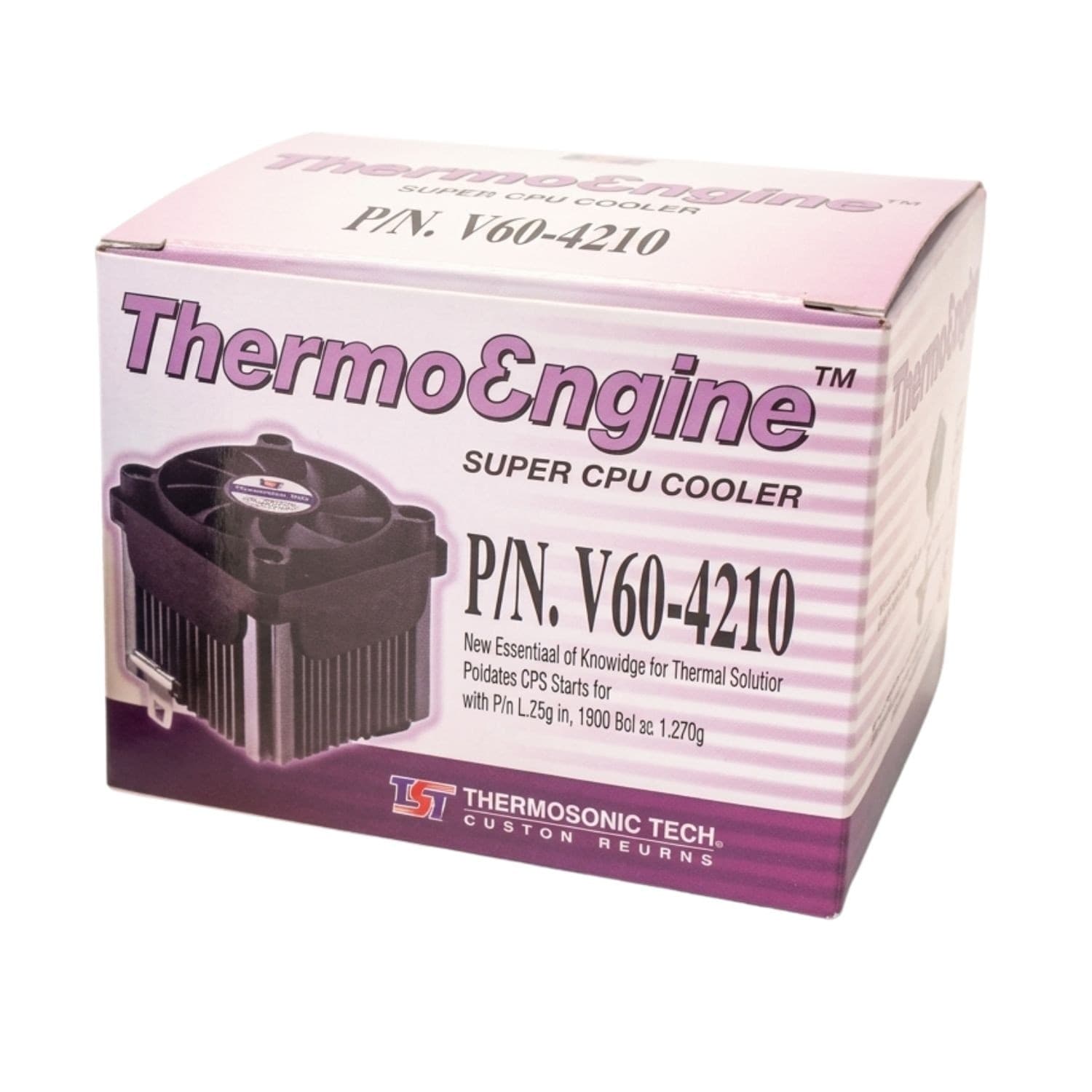 Dissipatore ThermoEngine V60-4210  per AMD athlon 1.4Ghz- Palomino 1.7 Ghz - Morgan 1.7 Ghz - Intel PIII CuMine 1.13Ghz - 2