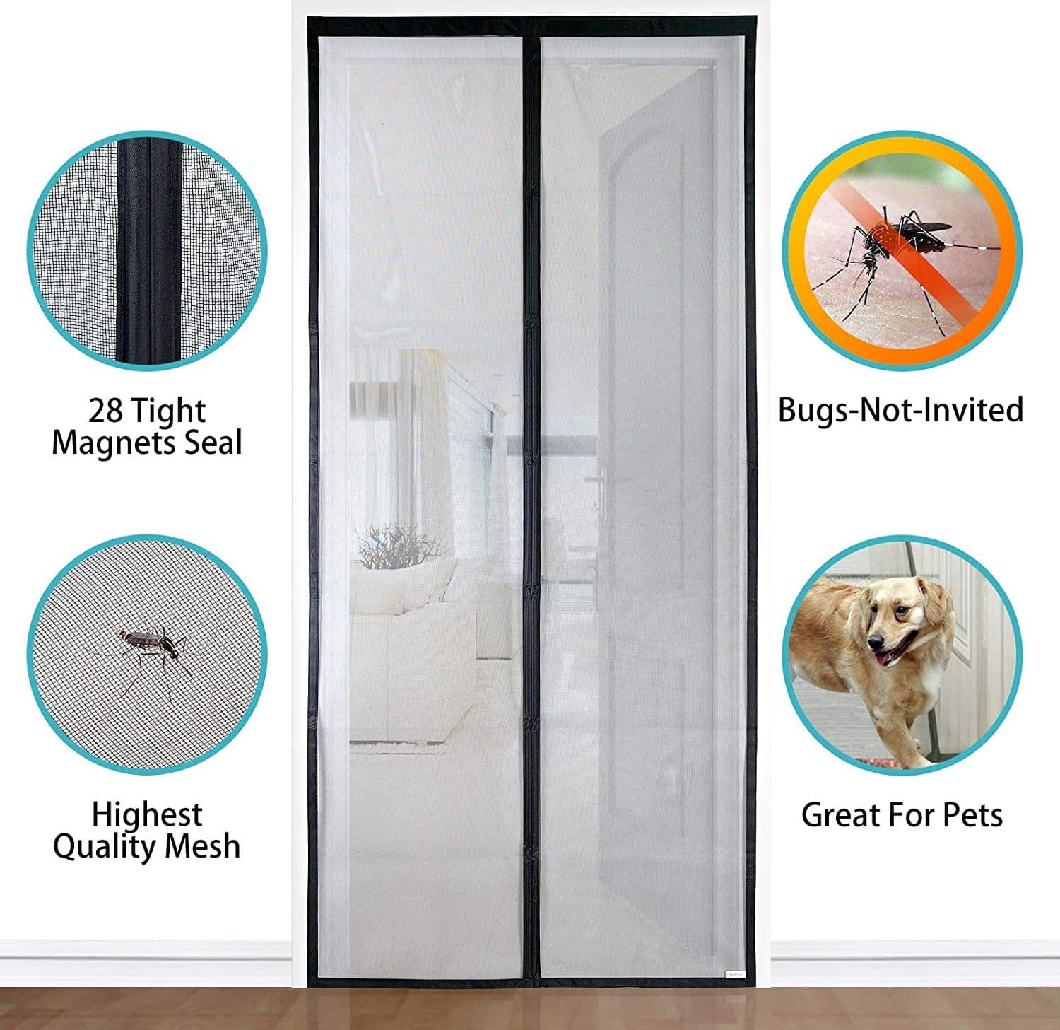 Zanzariera magnetica con telaio rigido "Magnetix plus" in pvc riducibile 150 x 250 cm - 3