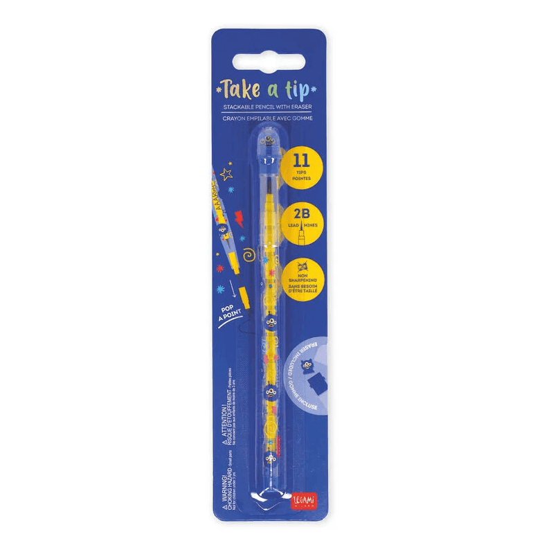 Legami - Matita Impilabile con Gomma - Take a Tip - Monster (STE0003) - 7