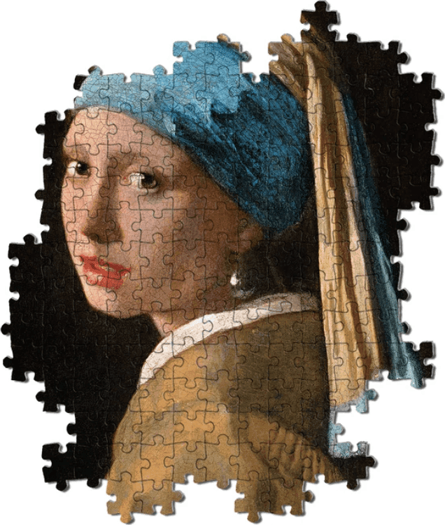 Clementoni - puzzle museum collection – vermeer, “La Ragazza con l'Orecchino di Perla” – 1000 pezzi, puzzle adulti - 2