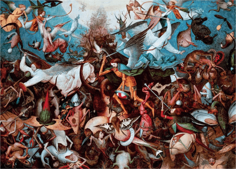 Clementoni - puzzle museum collection -Bruegel, "La Caduta degli Angeli Ribelli" - 1000 pezzi -puzzle adulti - 3