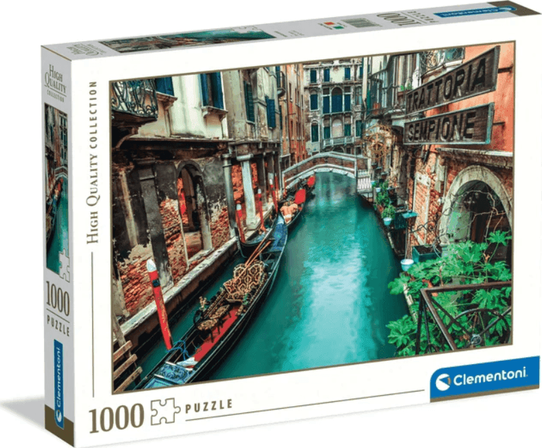 Clementoni - puzzle Città collection – "Canale di Venezia” – 1000 pezzi, puzzle adulti