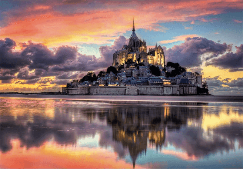 Clementoni - puzzle Città collection – "Il magnifico Mont Saint-Michel” – 1000 pezzi, puzzle adulti - 2