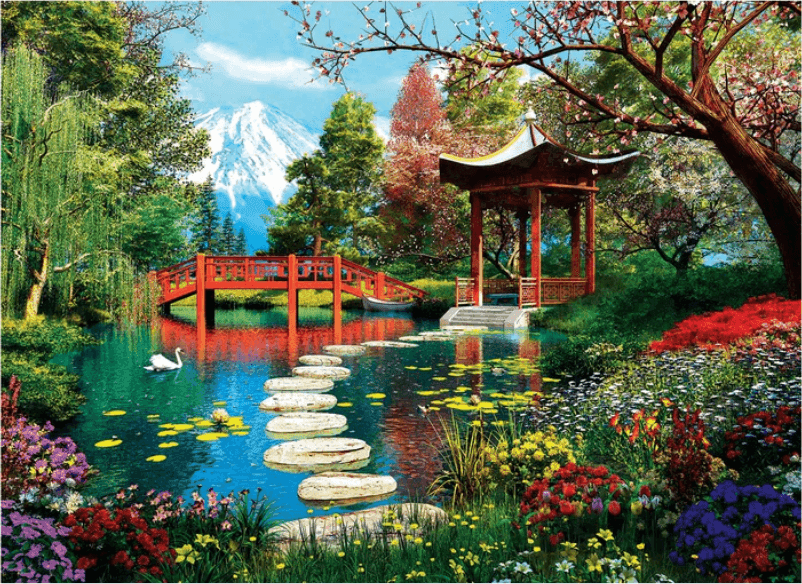 Clementoni - puzzle collection – "Fuji Garden”– 1000 pezzi, puzzle adulti - 2