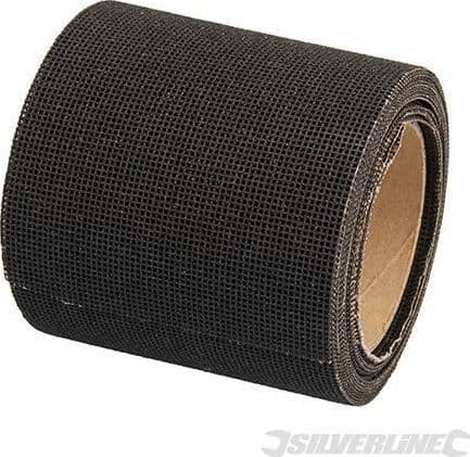 Rotolo in rete di levigatura 5m per cartongesso legno metallo offerta silverline - 2