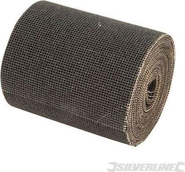 Rotolo in rete di levigatura 5m per cartongesso legno metallo offerta silverline - 4