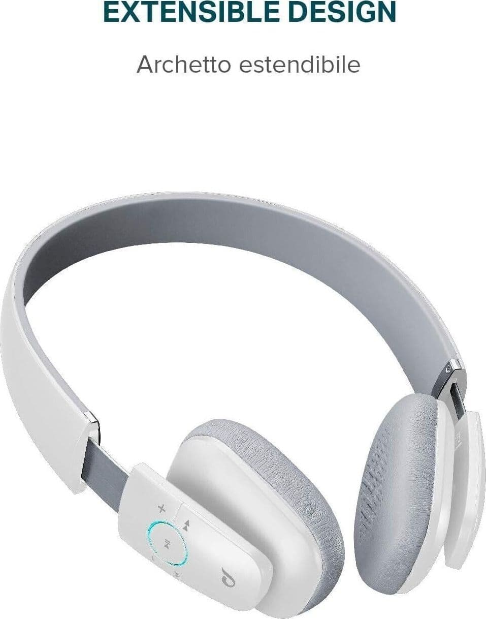 Cellularline AQL Perfectio Cuffie Bluetooth Wireless On Ear Microfono Bianche - 4