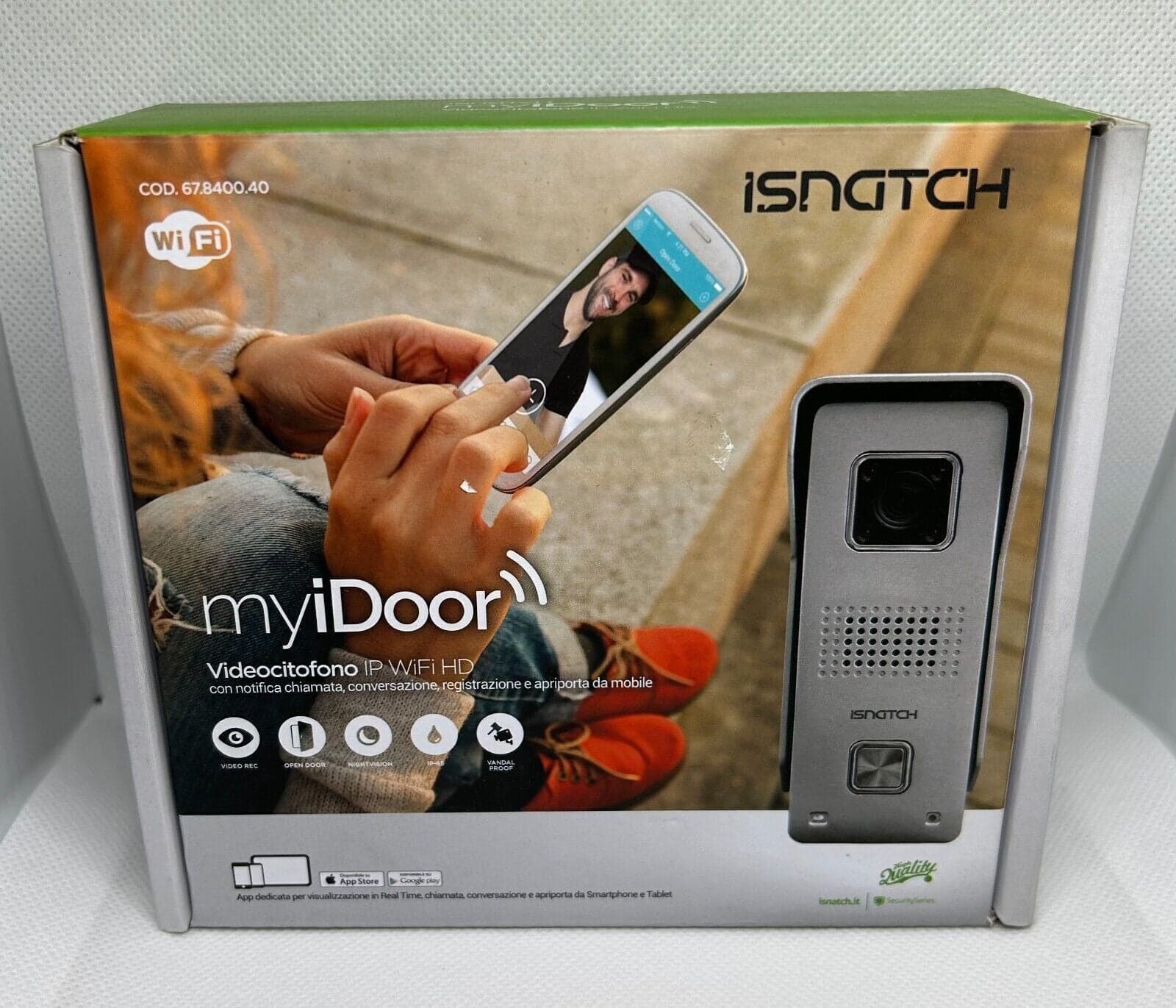 Isnatch myidoor GBC - videocitofono IP Wi-Fi HD Guarda, Parla, Ascolta e APRI - 2