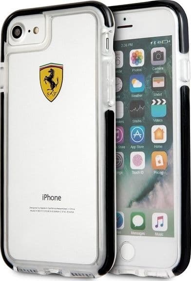 cover ferrari iphone 6s/ 7/ 8/ se ( 2020 ) shockproof transparent black