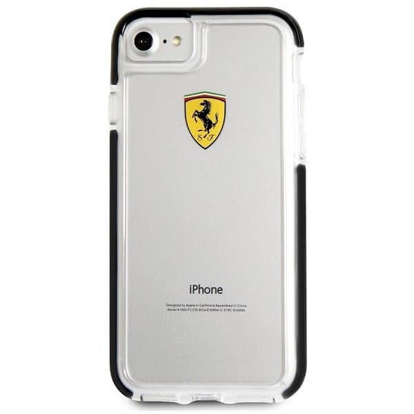 cover ferrari iphone 6s/ 7/ 8/ se ( 2020 ) shockproof transparent black - 2