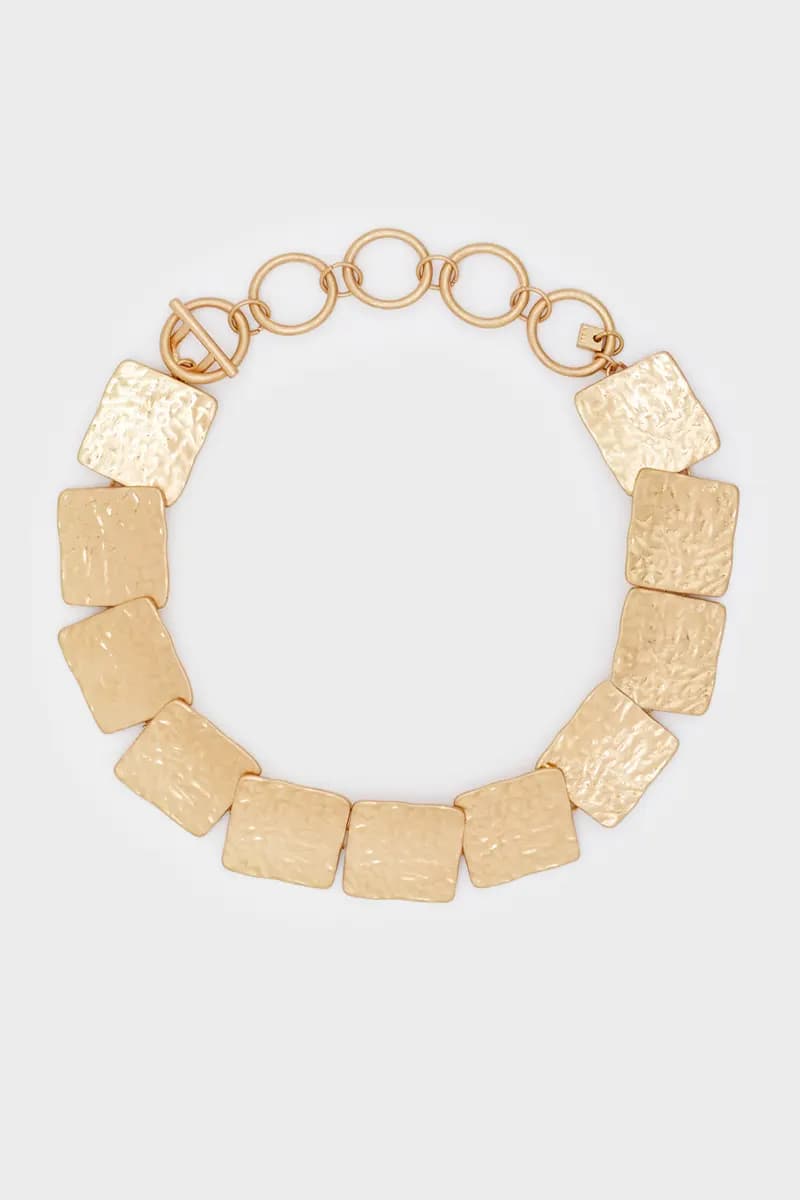 NALÌ | Collana maglia quadrata oro anticato - 2
