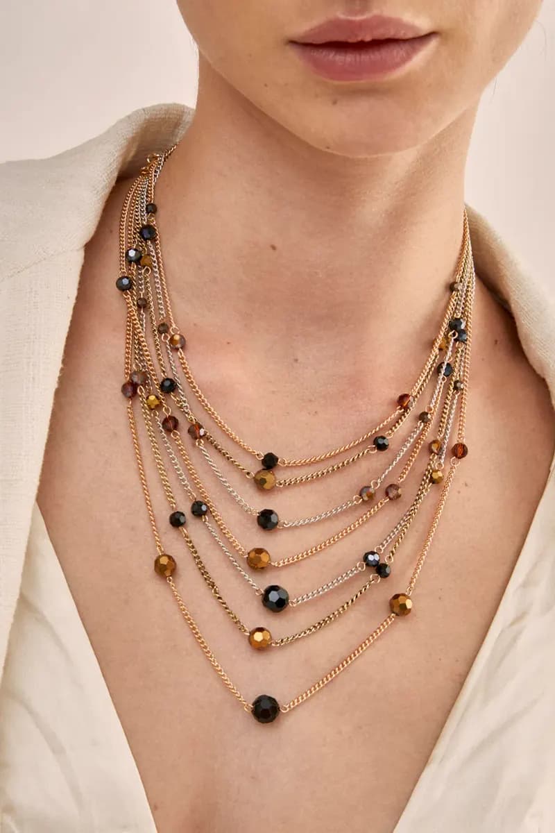 NALÌ | Collana multifilo con perline - 5
