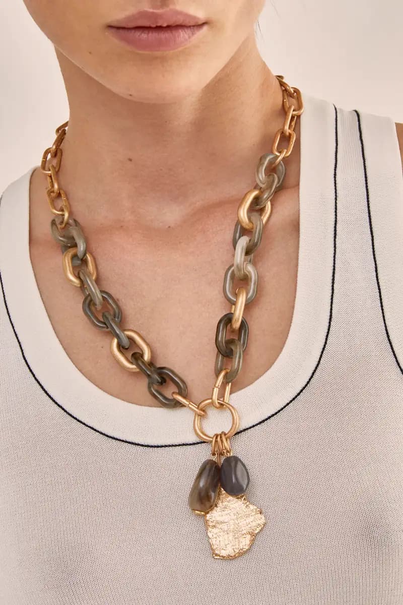 NALÌ | Collana Ivy long pendente resina - 4