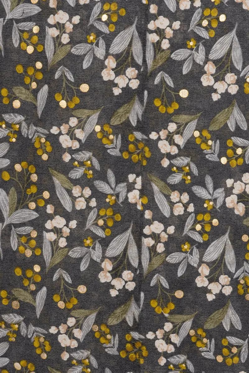 MYA ACCESSORIES | Sciarpa misto cotone grigia con stampa - 2