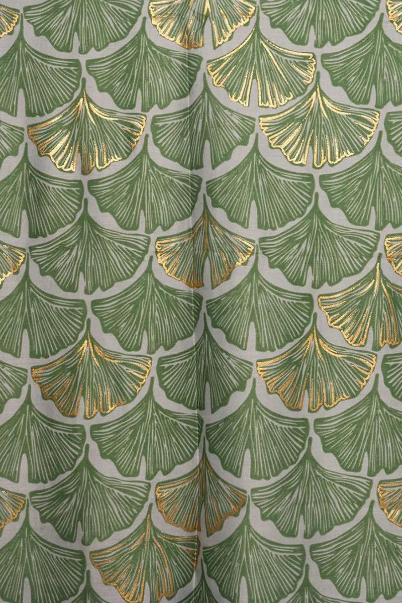 MYA ACCESSORIES | Sciarpa misto cotone verde con stampa - 2