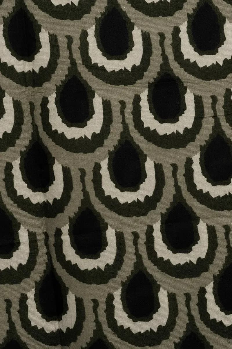 MYA ACCESSORIES | Sciarpa misto lana verde con stampa - 2
