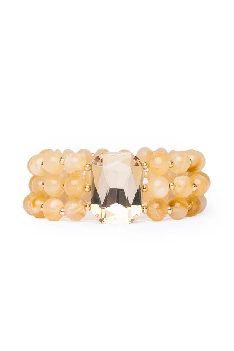 MYA ACCESSORIES | Bracciale multilinee elastico con pietra - 2