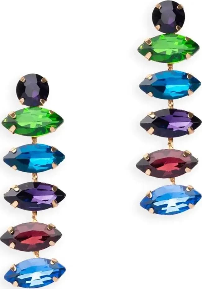 MYA ACCESSORIES | Orecchini pendenti con pietre in vetro - 2