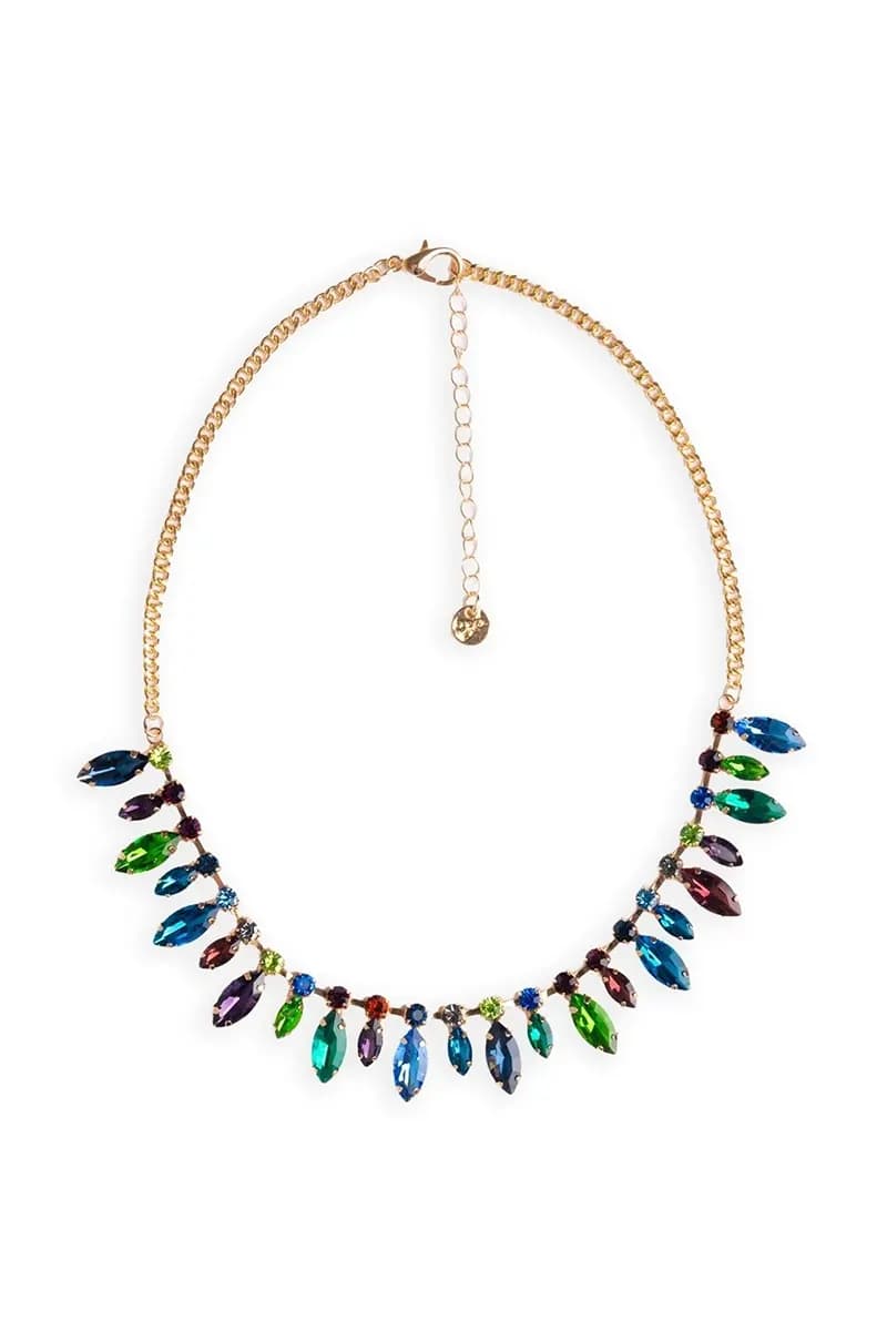 MYA ACCESSORIES | Collana girocollo a catena con pietre - 3