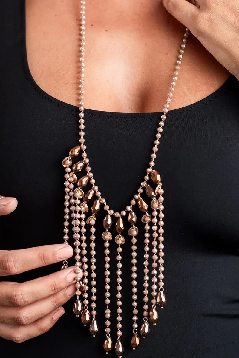 MYA ACCESSORIES | Collana con microcristalli bronzo - 4