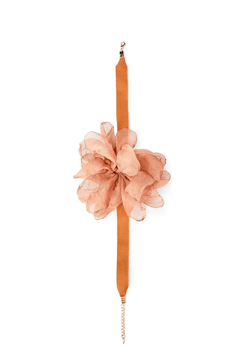 MYA ACCESSORIES | Collana chocker in tessuto con fiore - 2