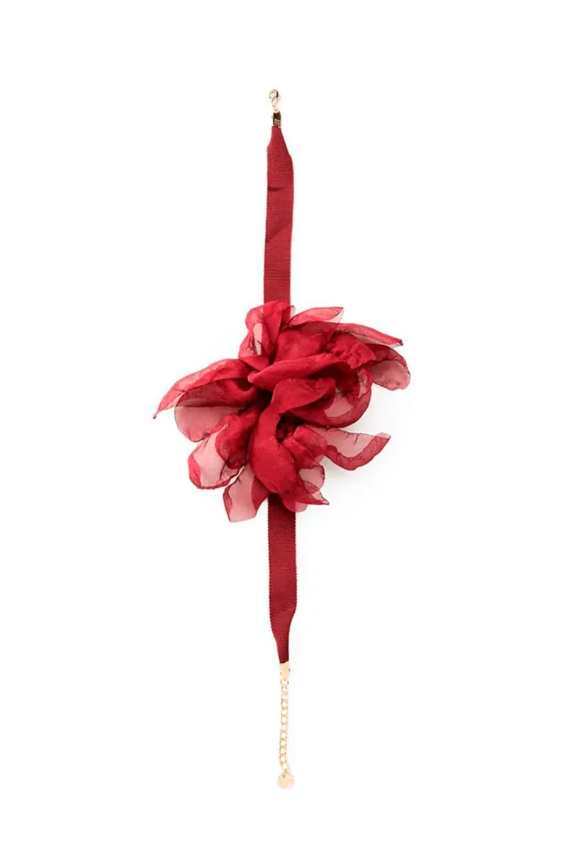 MYA ACCESSORIES | Collana chocker in tessuto con fiore - 2