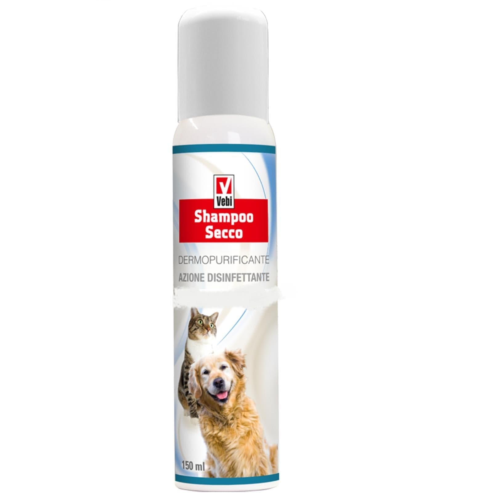 Shampoo a secco 150 ml per cani gatti cuccioli coniglio detergente purificante - 2