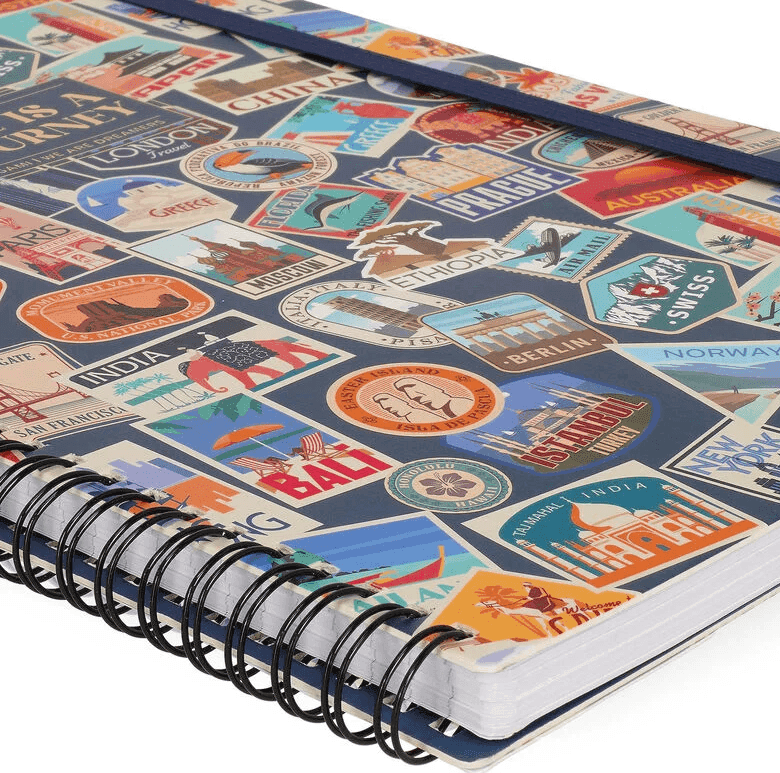 Legami - Quaderno Spiralato a Righe Maxi a tema Travel Stickers (A4NOTS0059) - 4