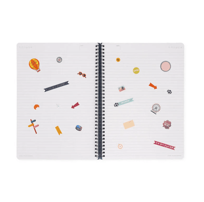 Legami - Quaderno Spiralato a Righe Maxi a tema Travel Stickers (A4NOTS0059) - 5